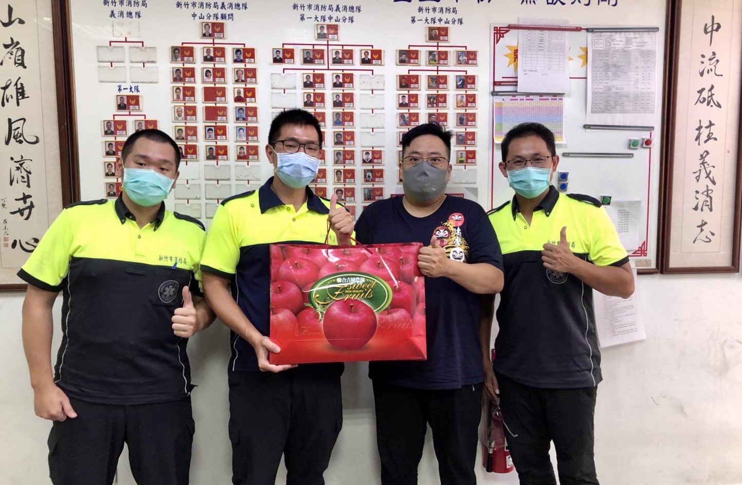 把握黃金救援！竹市ohca患者康復出院　親赴分隊感謝救命恩人