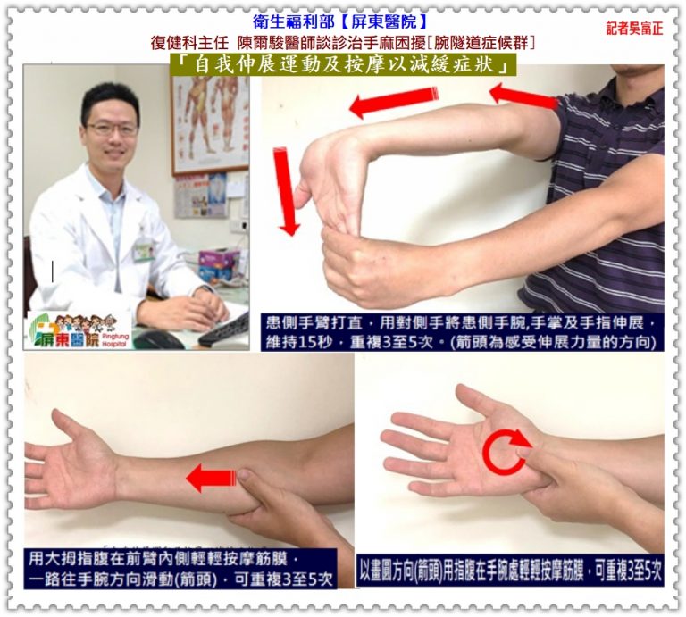 衛福部屏東醫院陳爾駿醫師談診治手麻困擾[腕隧道症候群]＠華夏新聞報